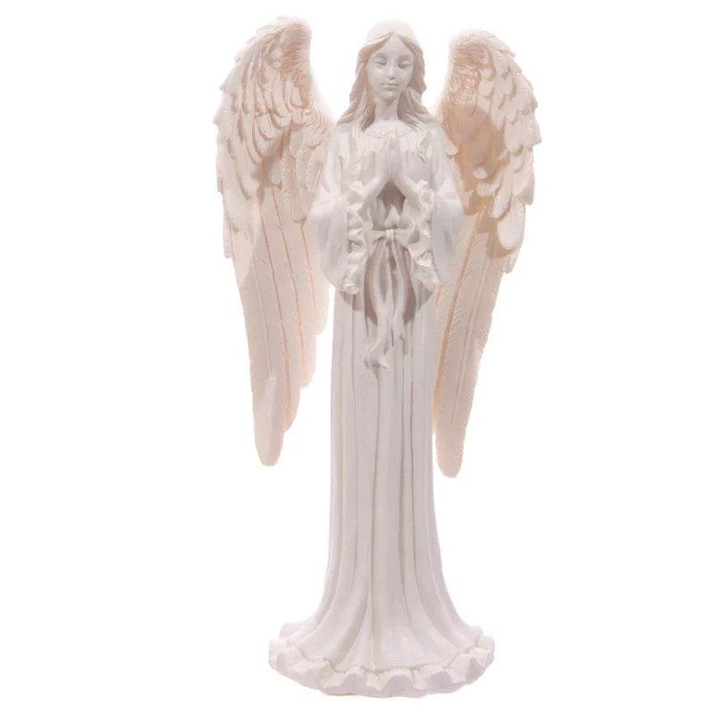 White Standing Angel Figurine 20cm - Gift Arch