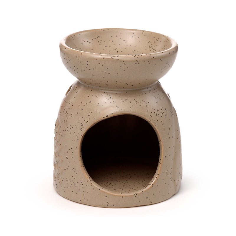 Eden Stone Effect Embossed Fern Ceramic Oil & Wax Melt Burner - Gift Arch