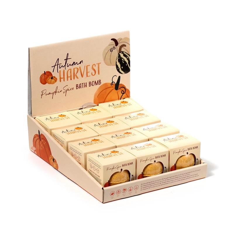 Autumn Harvest Pumpkin Shaped Bath Bomb in Gift Box - Gift Arch