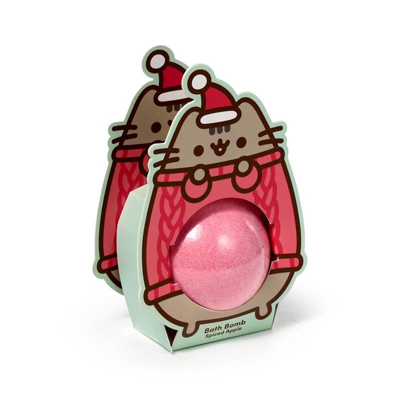 Christmas Pusheen the Cat Bath Bomb in a Shaped Gift Box - Gift Arch