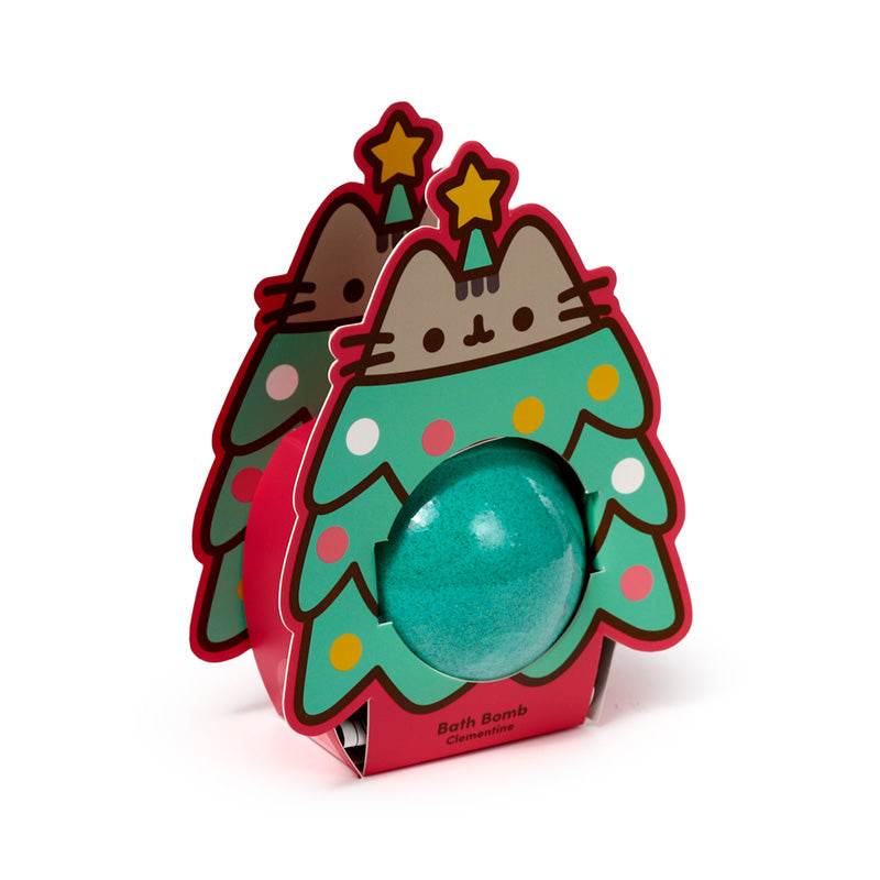 Christmas Pusheen the Cat Bath Bomb in a Shaped Gift Box - Gift Arch