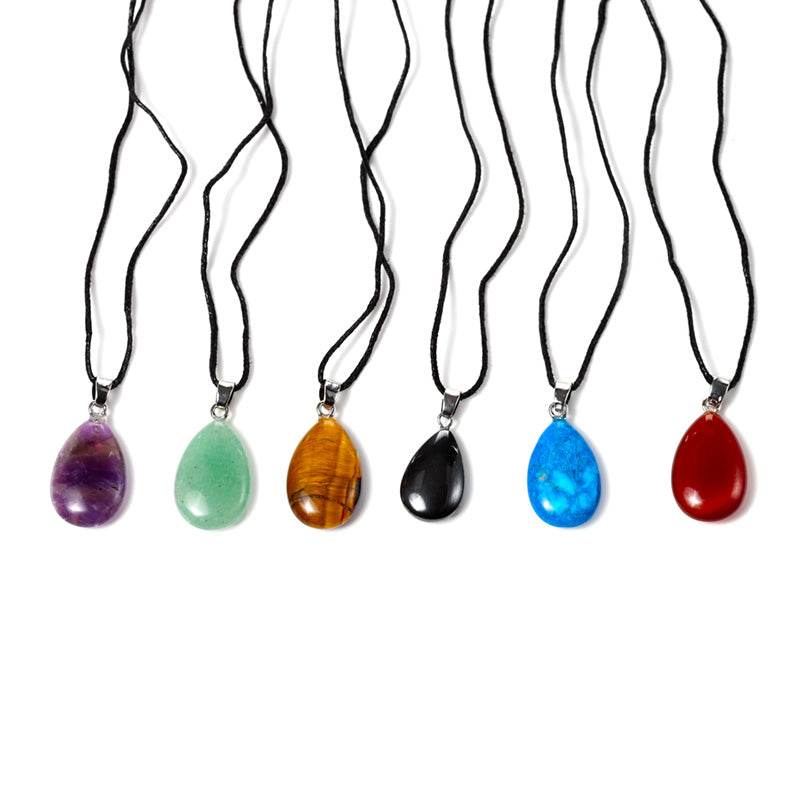 Healing Stone Gemstone Teardrop Shaped Pendant - Gift Arch