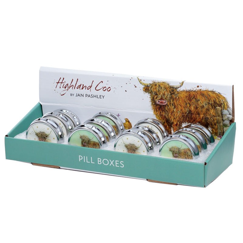 Jan Pashley Highland Coo Cow Pill Box - Gift Arch