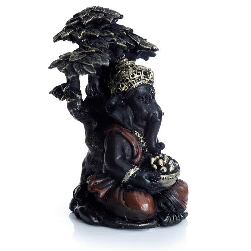 Black & Gold Ganesh Sitting Under Tree - Gift Arch