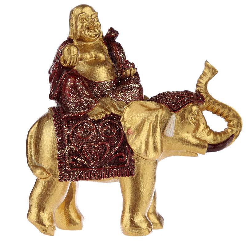 Lucky Buddha Sitting on Glitter Elephant - Gift Arch