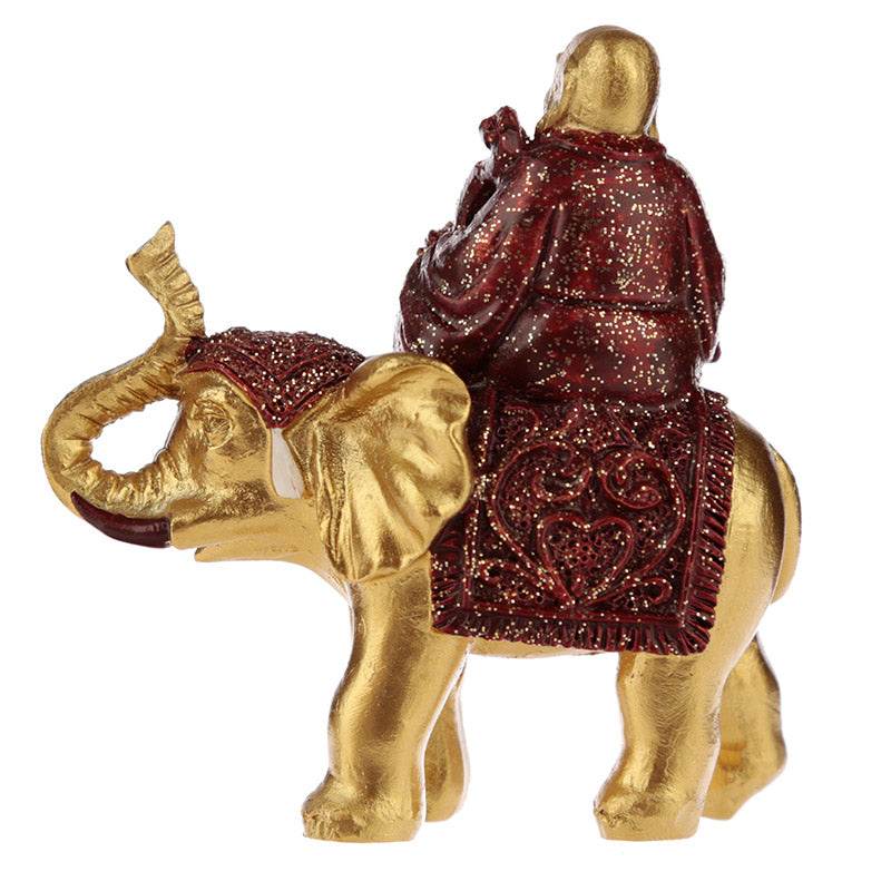 Lucky Buddha Sitting on Glitter Elephant - Gift Arch