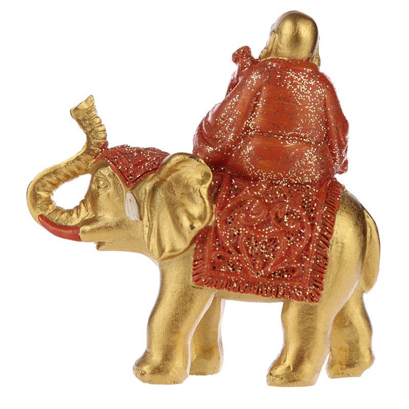 Lucky Buddha Sitting on Glitter Elephant - Gift Arch