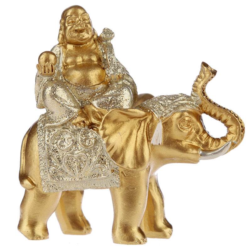 Lucky Buddha Sitting on Glitter Elephant - Gift Arch
