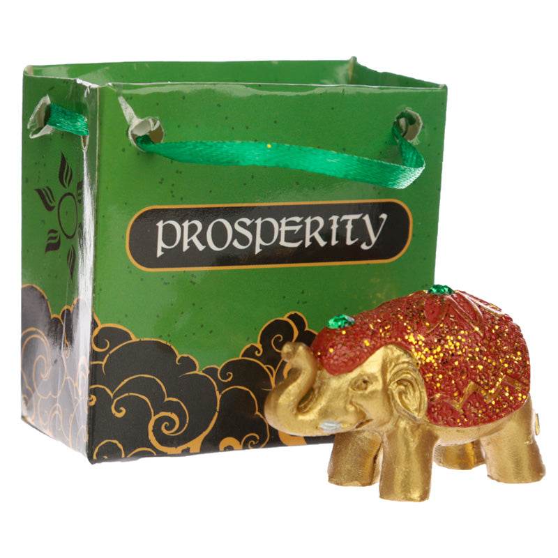 Metallic Glitter Lucky Elephant in a Mini Gift Bag - Gift Arch