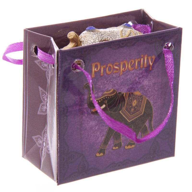 Metallic Glitter Lucky Elephant in a Mini Gift Bag - Gift Arch