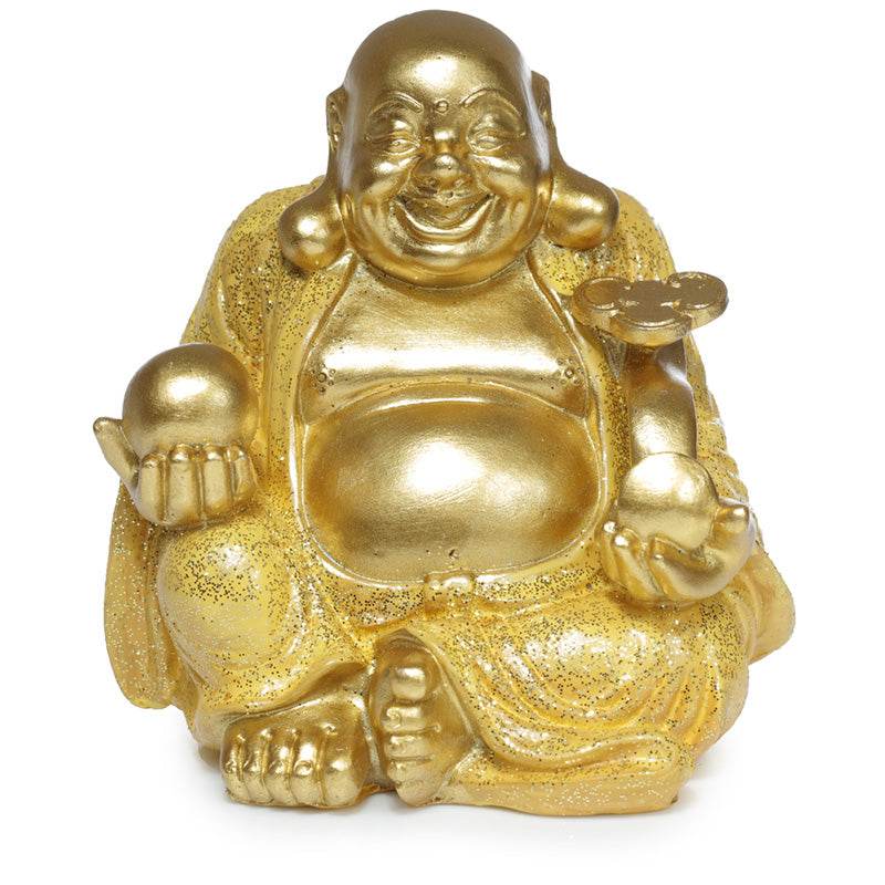 Mini Lucky Glitter Chinese Laughing Buddha 8cm - Gift Arch