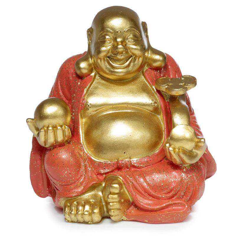 Mini Lucky Glitter Chinese Laughing Buddha 8cm - Gift Arch