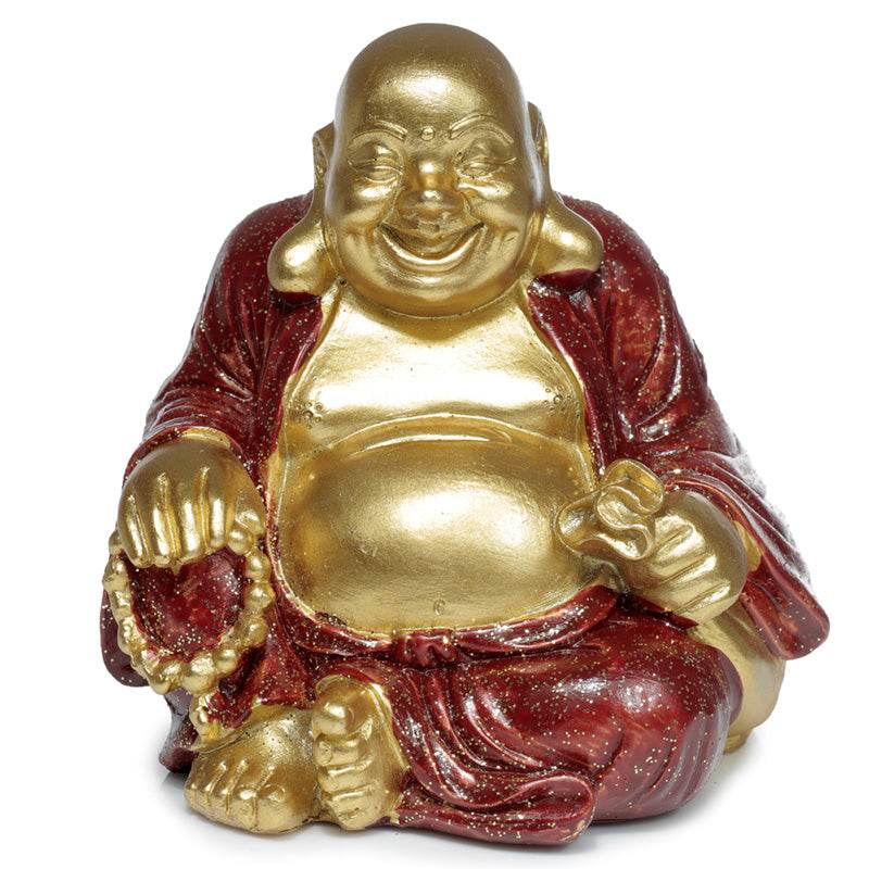 Mini Lucky Glitter Chinese Laughing Buddha 8cm - Gift Arch