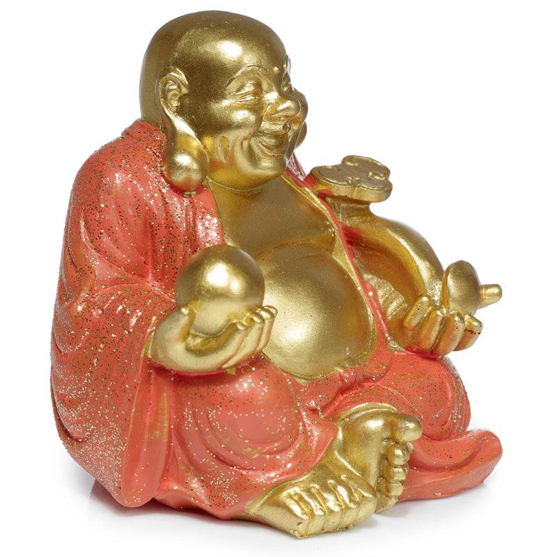 Mini Lucky Glitter Chinese Laughing Buddha 8cm - Gift Arch