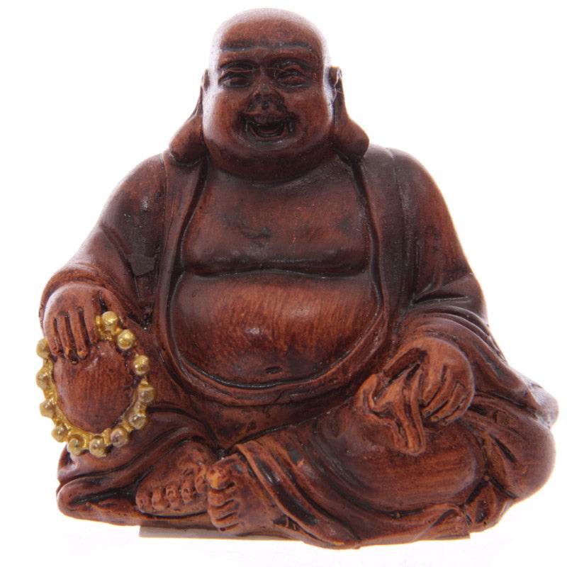 Mini Wood Effect Lucky Buddha Collectable - Gift Arch