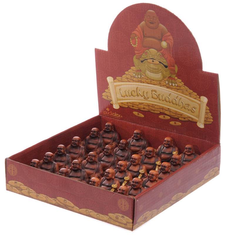 Mini Wood Effect Lucky Buddha Collectable - Gift Arch