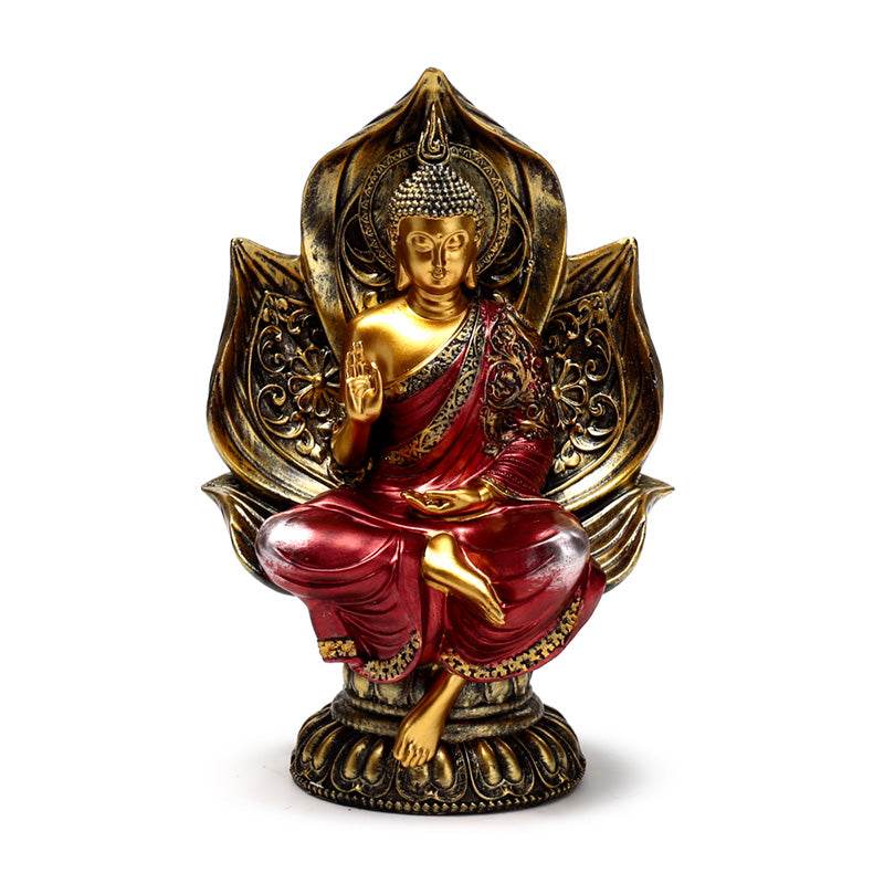 Red & Gold Thai Buddha Seated Lotus - Gift Arch