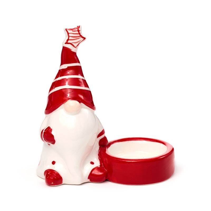 Ceramic Christmas Gonk Tea Light Candle Holder - Gift Arch