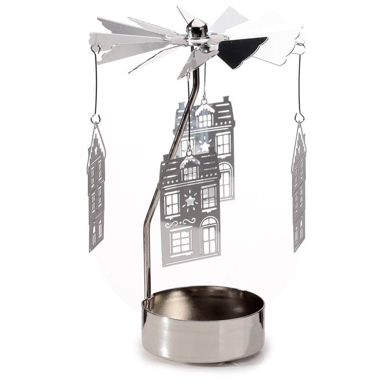 Christmas Baker Street Rotating Carousel Spinning Tea Light Candle Holder - Gift Arch