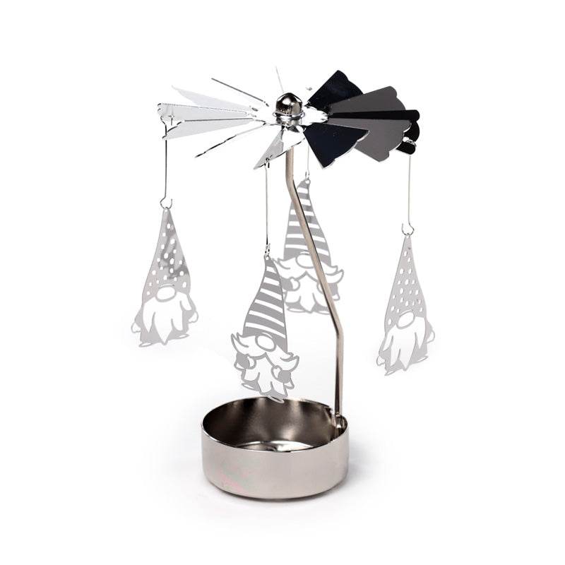 Christmas Gonk Rotating Carousel Spinning Tea Light Candle Holder - Gift Arch