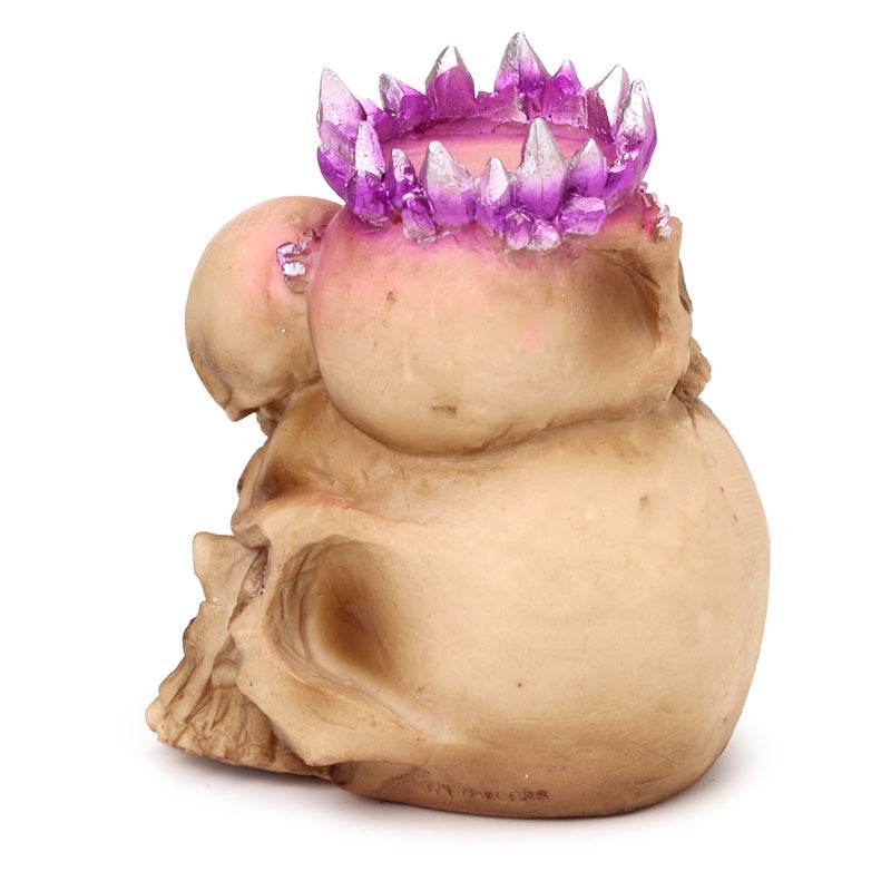 Elements Baby Dragon Crystal Skull Cave Tea Light Holder - Gift Arch