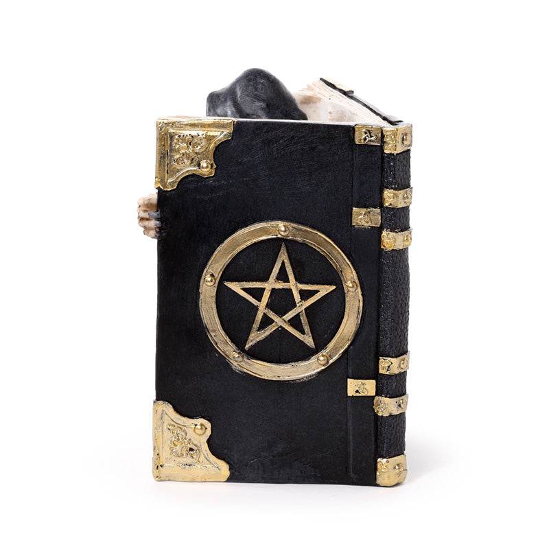 The Reaper of Death Book of Skulls Tea Light Candle Holder - Gift Arch