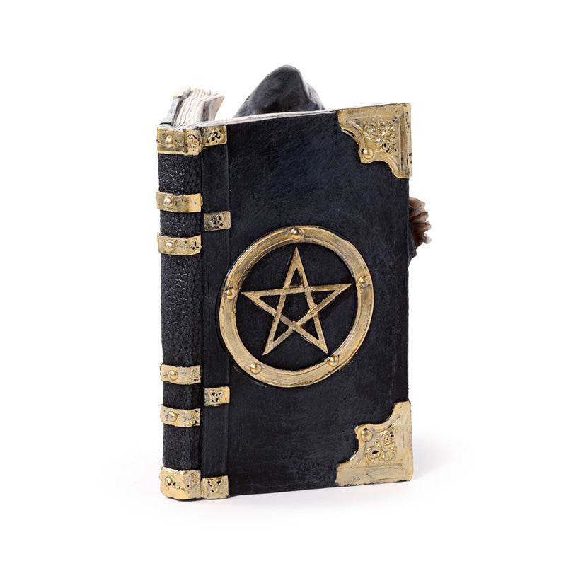 The Reaper of Death Book of Skulls Tea Light Candle Holder - Gift Arch