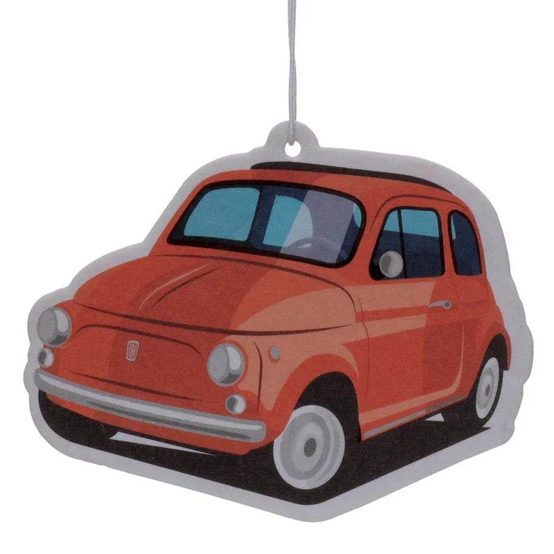 Orange Retro Red Fiat 500 Air Freshener - Gift Arch
