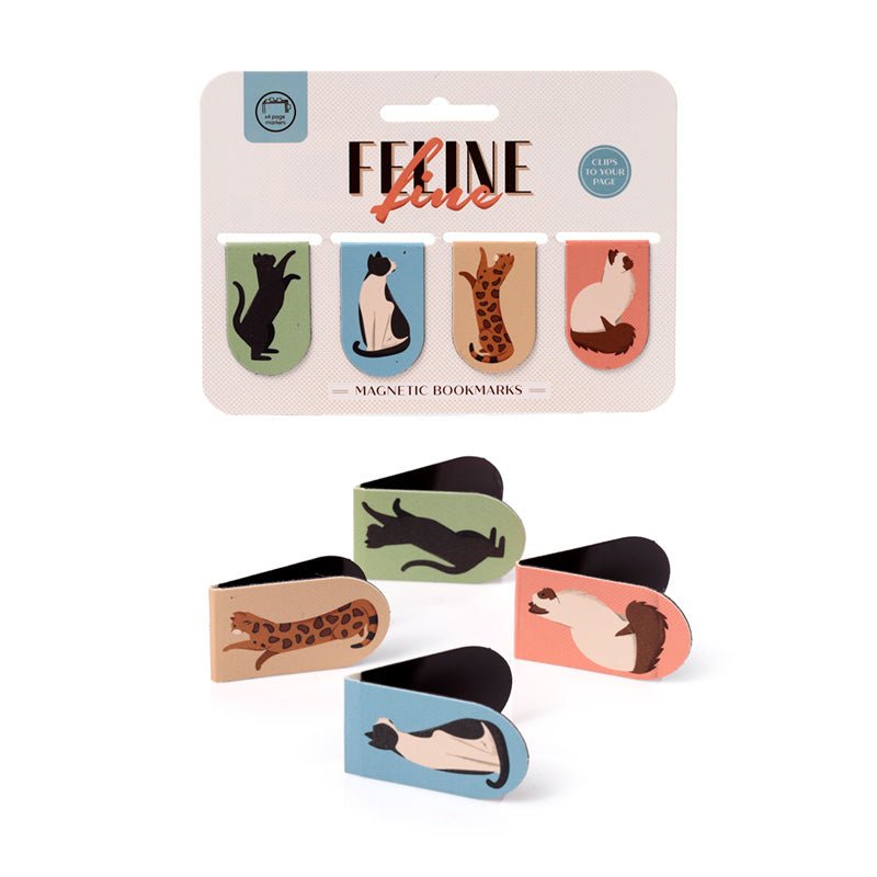 Feline Fine Cats (New) Magnetic Bookmark Set - Gift Arch
