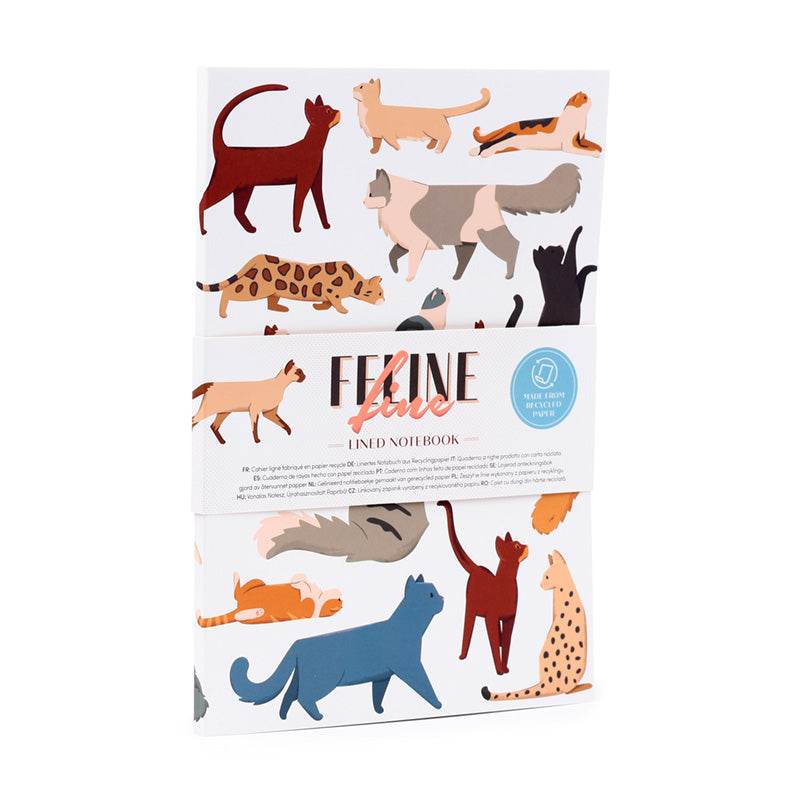 Feline Fine Cats (New) Recycled Paper A5 Notebook - Gift Arch