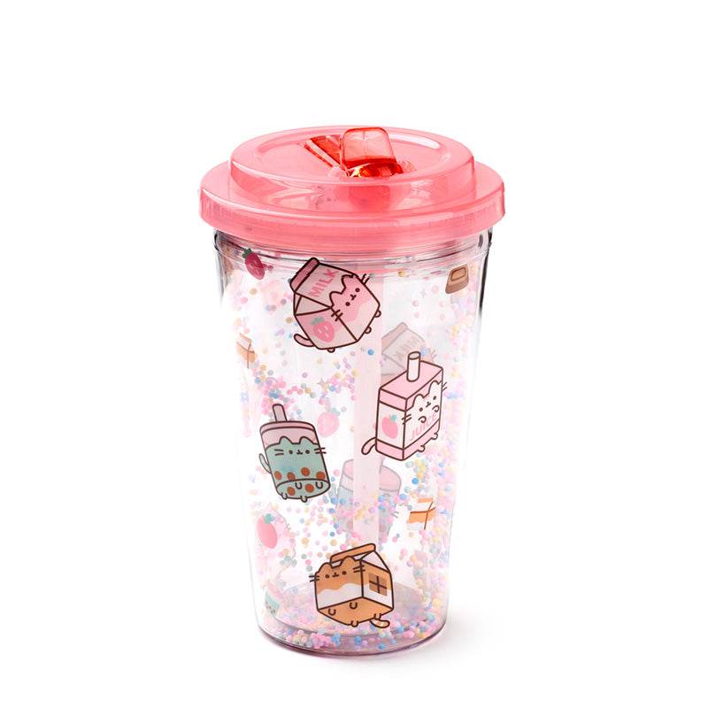 Shatterproof Pusheen Sips Double Walled Cup & Straw - Gift Arch