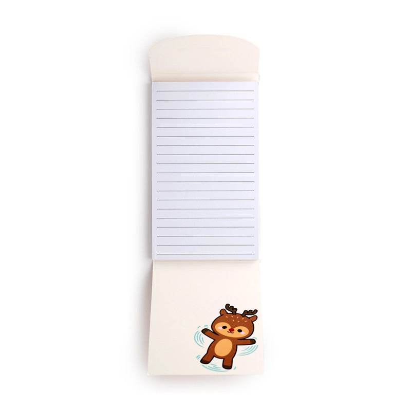 Christmas Festive Friends Rudolph Flip Open Shaped Memo Pad - Gift Arch