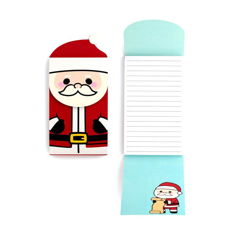 Christmas Festive Friends Santa Flip Open Shaped Memo Pad - Gift Arch