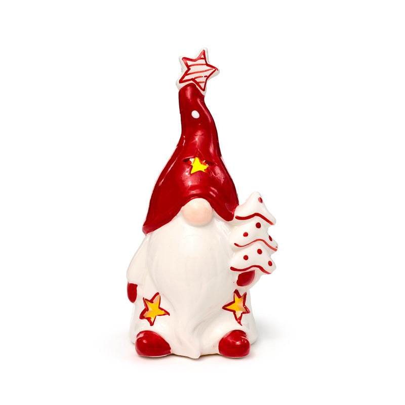 Christmas Gonk Ceramic LED Decoration - Gift Arch