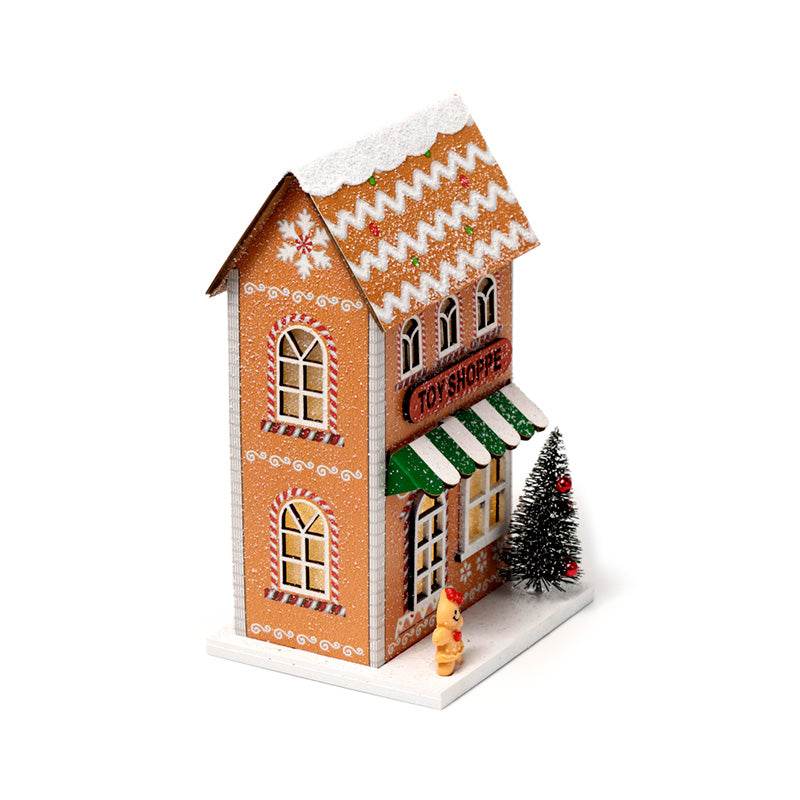 Gingerbread Toy Shoppe Christmas House LED Decoration - Gift Arch