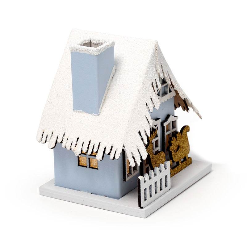 Golden Sleigh Scene Christmas House LED Decoration - Gift Arch