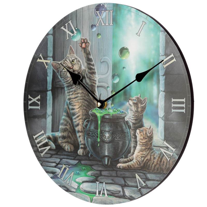 Lisa Parker Hubble Bubble Cat & Kitten Picture Clock - Gift Arch
