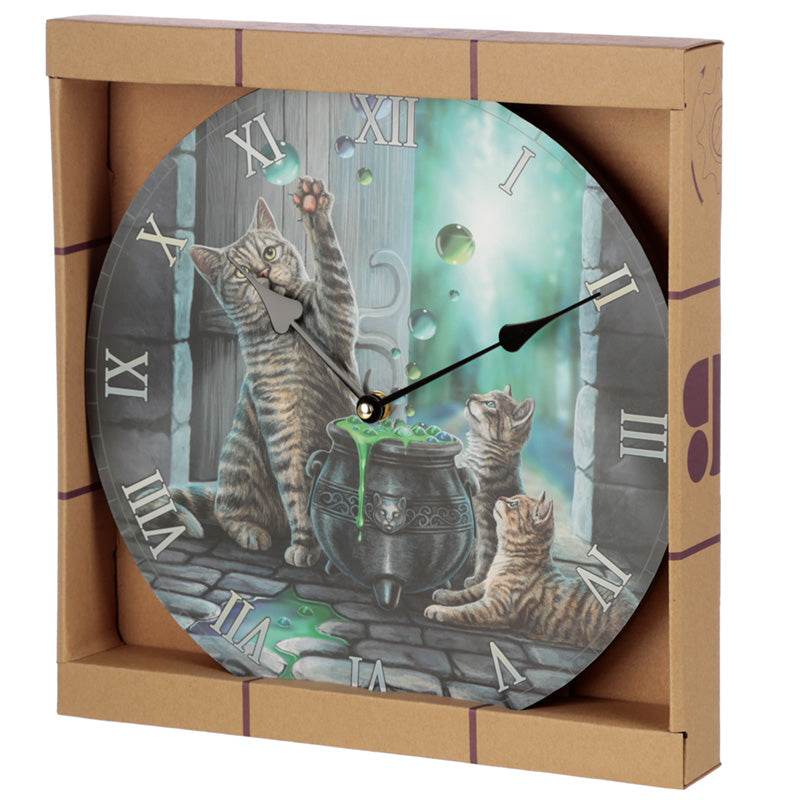 Lisa Parker Hubble Bubble Cat & Kitten Picture Clock - Gift Arch