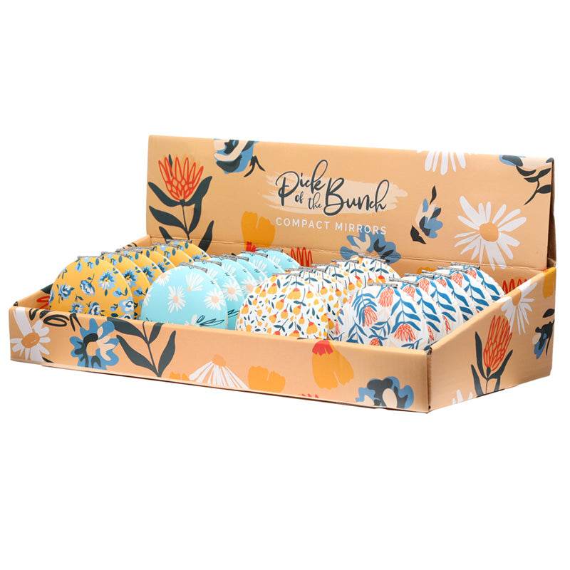 Pick of the Bunch Peony, Daisy Lane, Buttercup & Protea Compact Mirror - Gift Arch