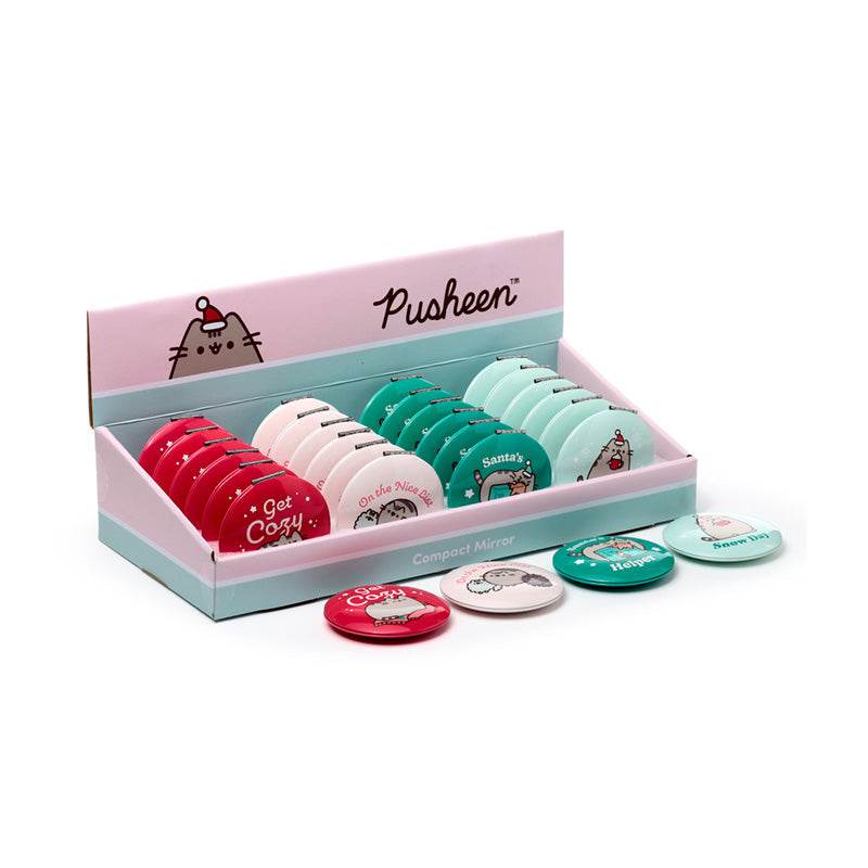 Pusheen the Cat Get ready for Christmas Compact Mirrors - Gift Arch