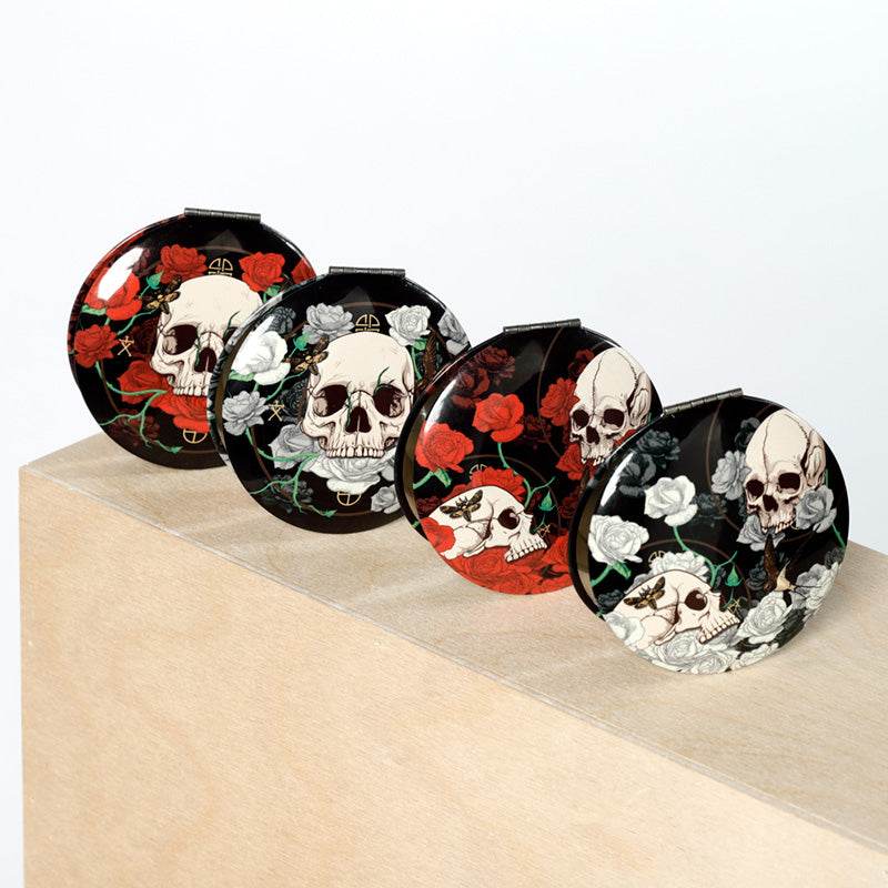 Skulls and Roses Compact Mirror - Gift Arch