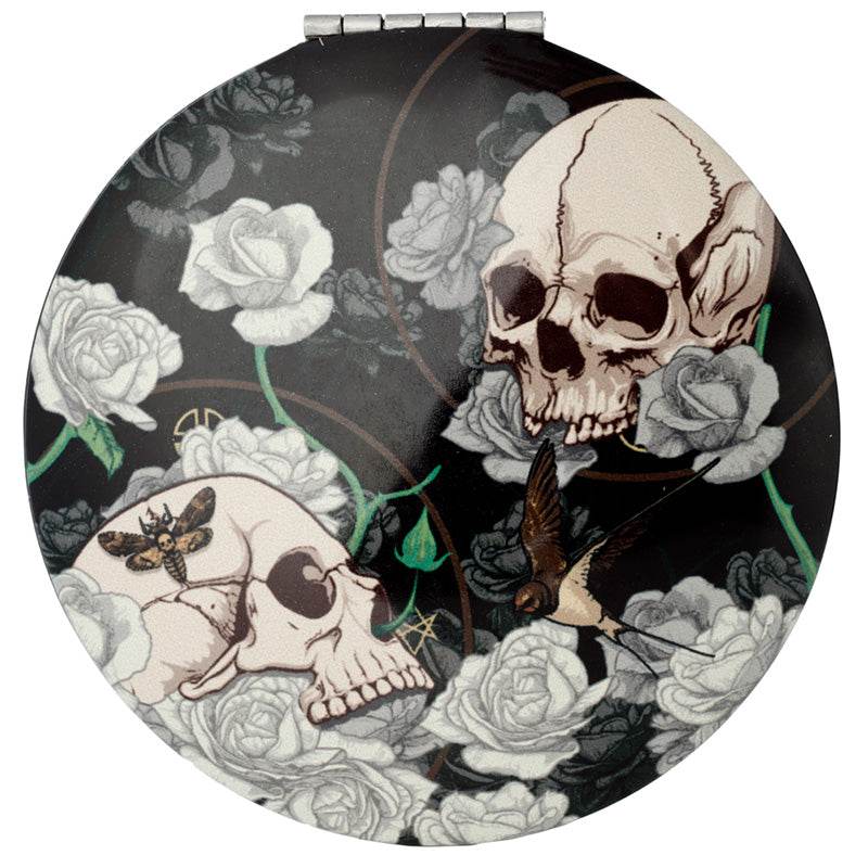 Skulls and Roses Compact Mirror - Gift Arch