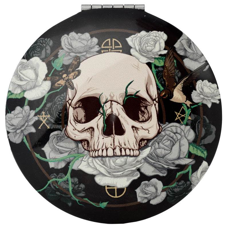 Skulls and Roses Compact Mirror - Gift Arch