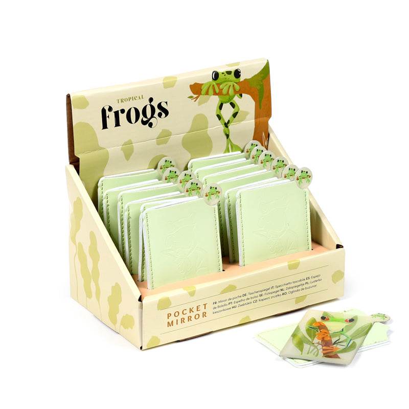 Tropical Frogs Pocket Mirror in Sleeve - Gift Arch