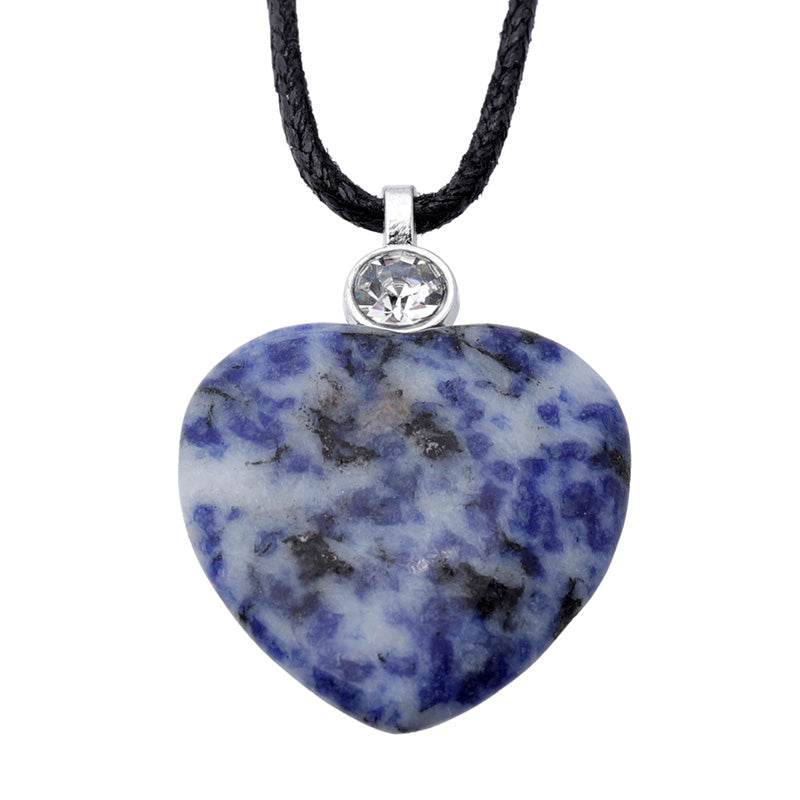 Healing Stone Gemstone Heart Shaped Pendant - Gift Arch
