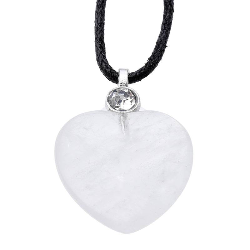 Healing Stone Gemstone Heart Shaped Pendant - Gift Arch