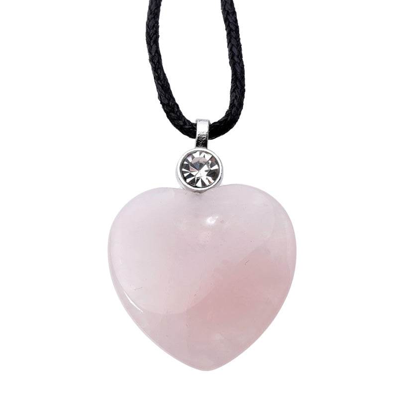 Healing Stone Gemstone Heart Shaped Pendant - Gift Arch