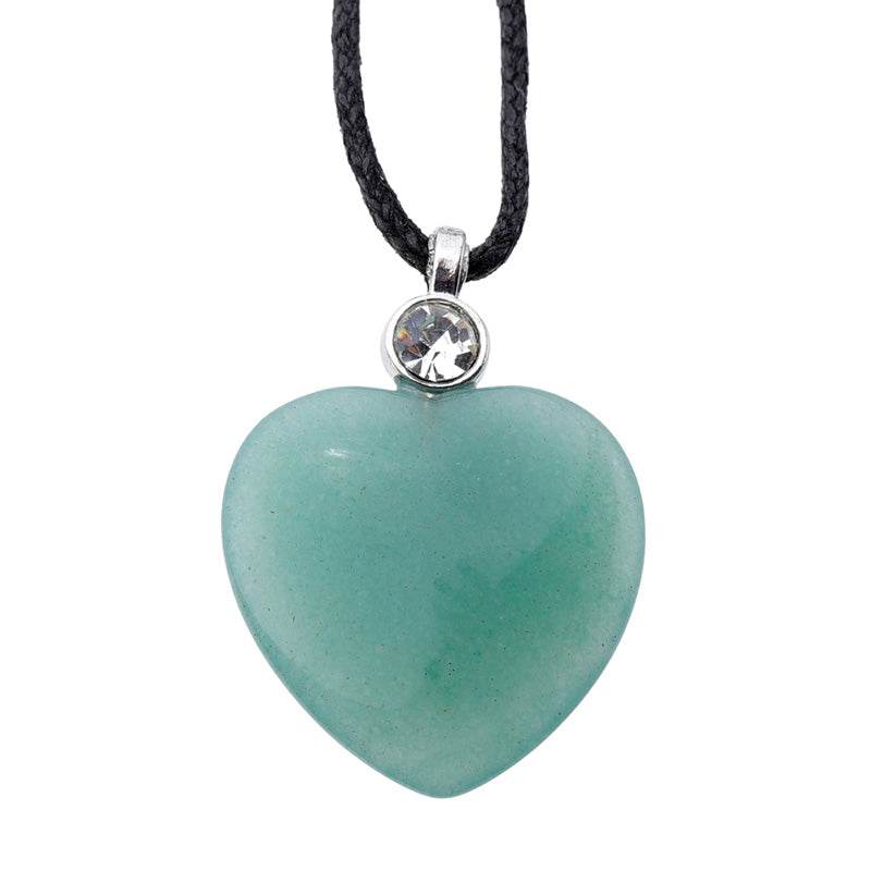 Healing Stone Gemstone Heart Shaped Pendant - Gift Arch