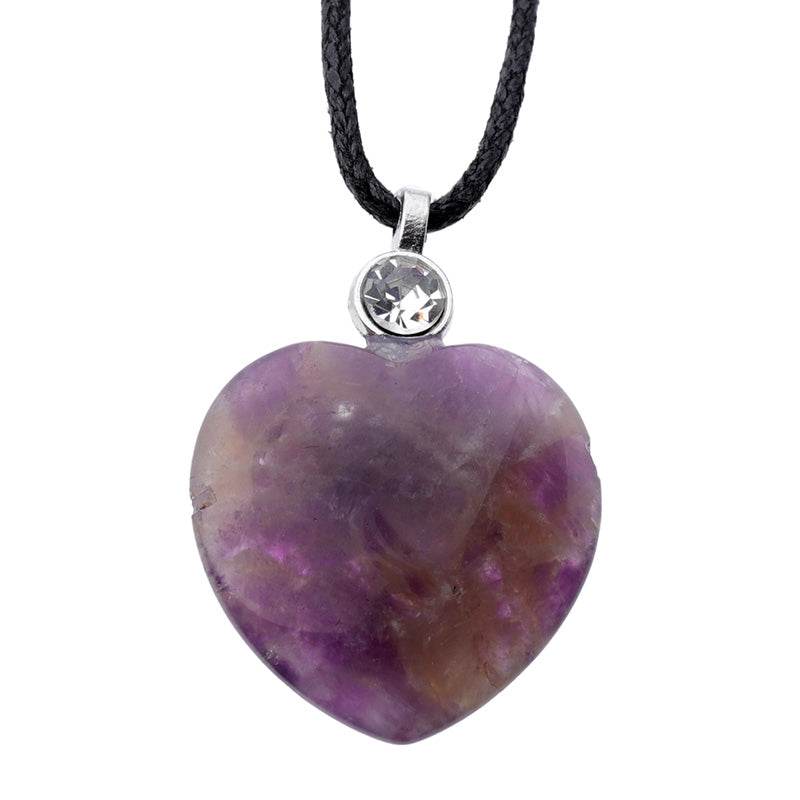 Healing Stone Gemstone Heart Shaped Pendant - Gift Arch
