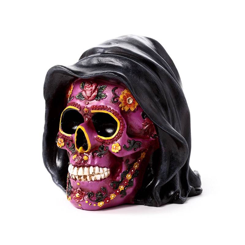 Day of the Dead Purple Skull with Hood - Gift Arch